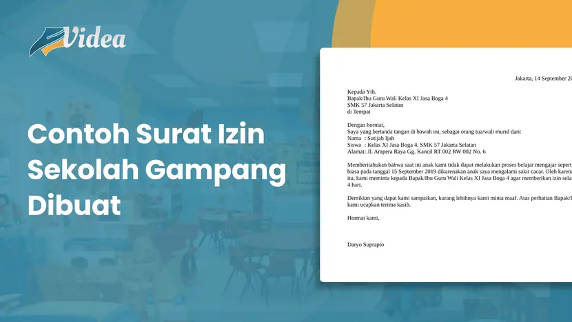 Contoh Surat Izin Sekolah